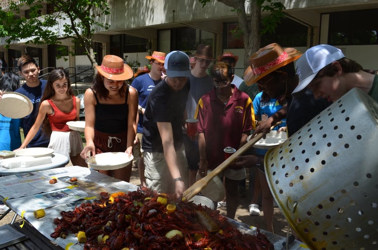 Crawfish boil on EOL Day