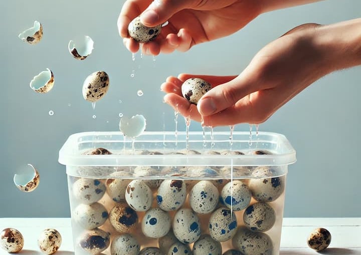 Mẹo bóc trứng chim cút số lượng lớn (rất hữu ích)