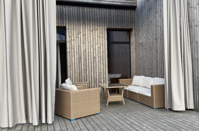 terasos užuolaidos kaina