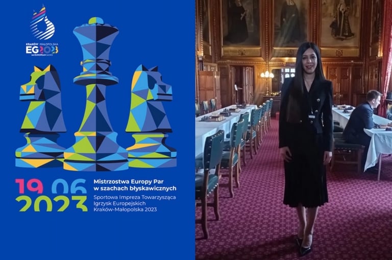 International Arbiter Shohreh Bayat Chess referees at the European Games 2023