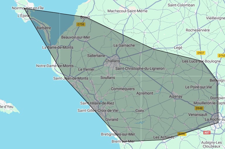 carte du département 85