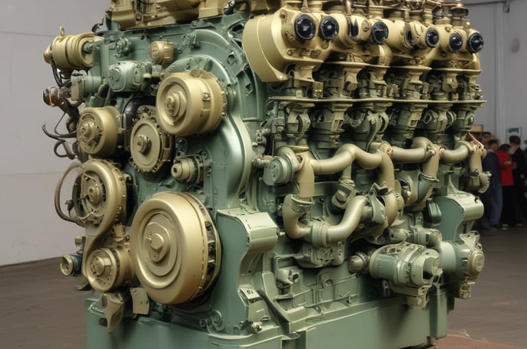 Technician performing maintenance on an electric motor