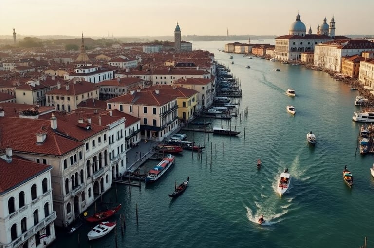  Canale Grande of Venice from a bird's eye view