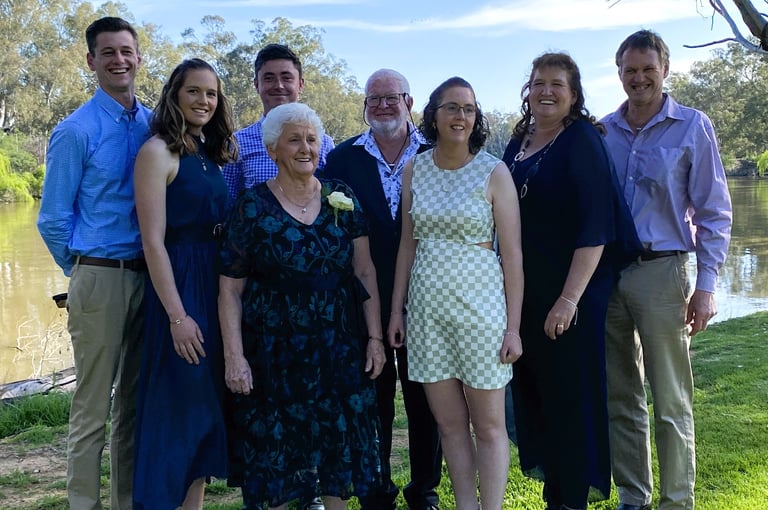 Family photo of the people behind the WIllvercity brand, there is three generations in the photo. 