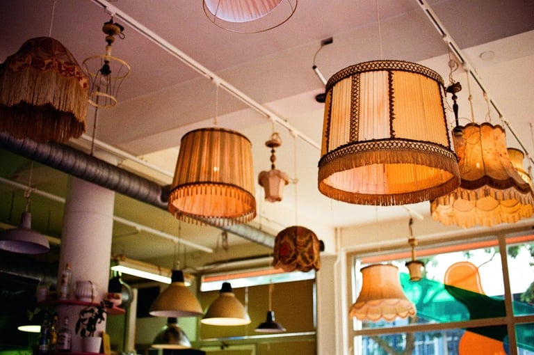 Restaurant capturred on color analog film