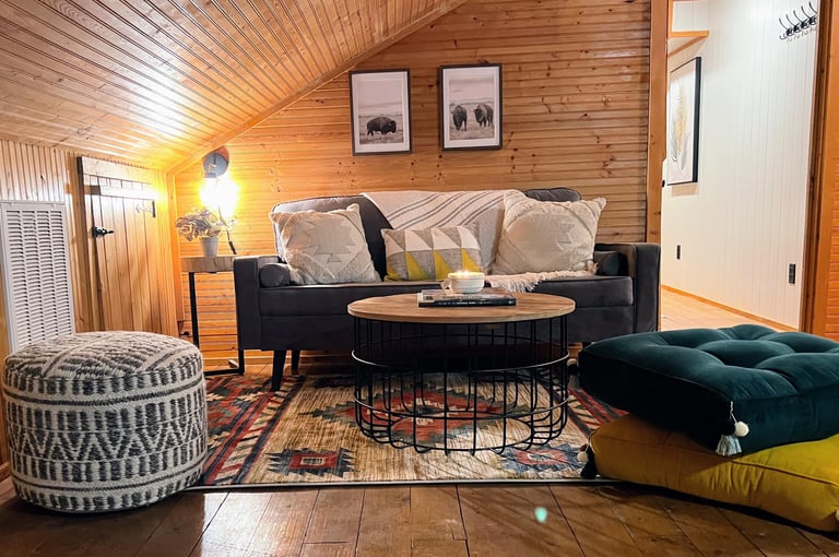 Calm and tidy living spaces created by Virgo Home Organizing in Western NC