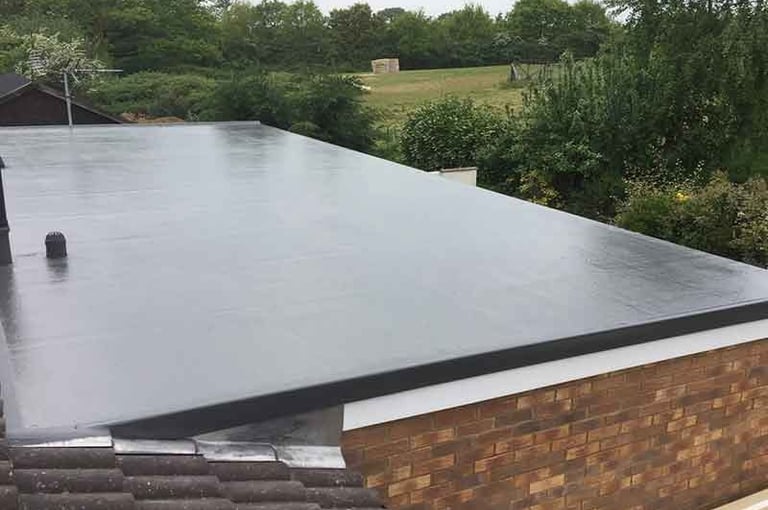 Perfect flat roof solution for a workshop