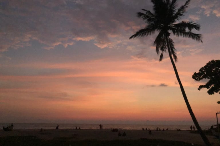 sunset at Vijay beach, Alappuzha, Kerala, India