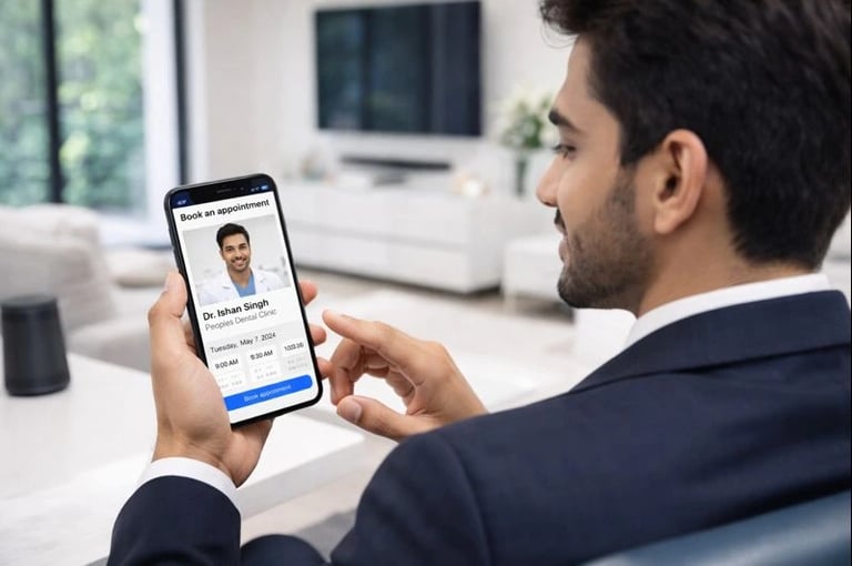 patient is showing trust in peoples dental clinic dental team 