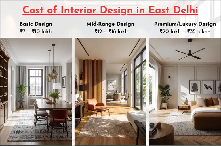 Cost of Interior Design in East Delhi