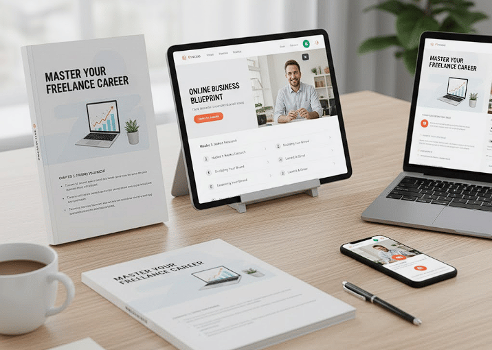 Selling digital products, a great passive income idea for beginners with low cost.