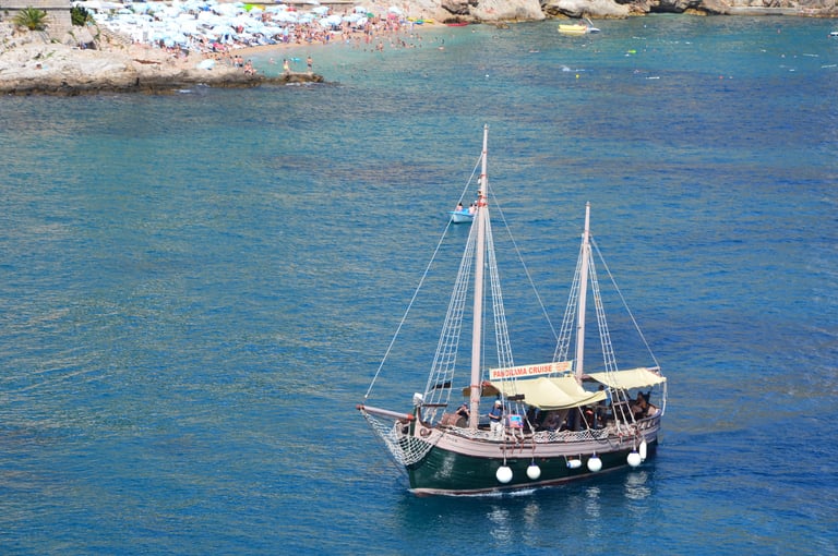 Cruising excursion around Dubrovnik, Croatia