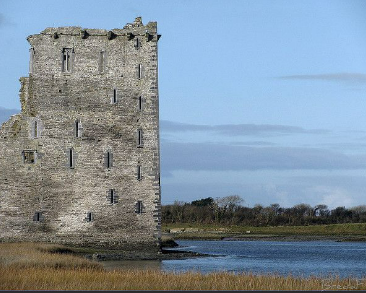 a castle with a tower in the middle of it