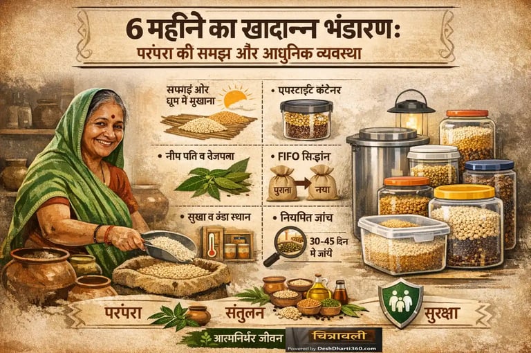 Six month food grain storage using traditional and modern methods