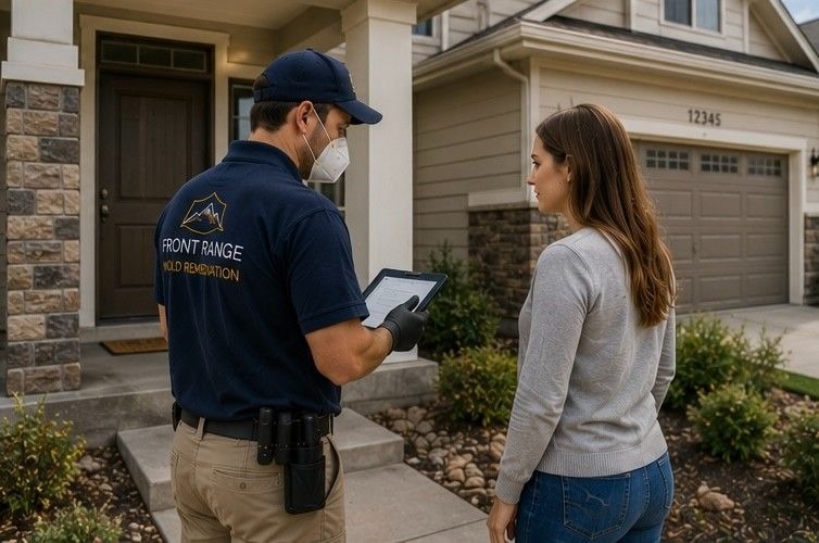 Front Range Mold Remediation certified technician providing mold inspection services to Northgate Colorado Springs