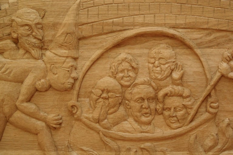 Pancras Lane Benches by Sarah Liptrot - 'Capitulating Capitalists'