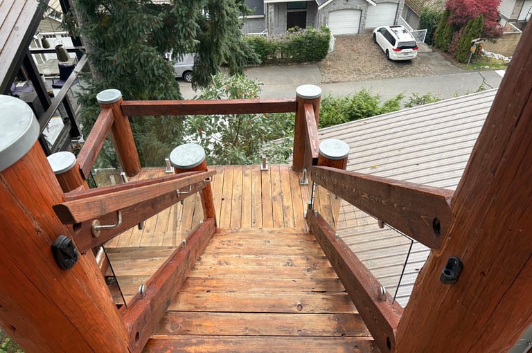 After image of railing restoration in Nanaimo
