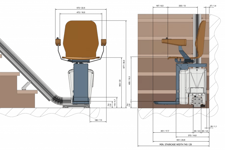 UP Stairlift Curved Specs