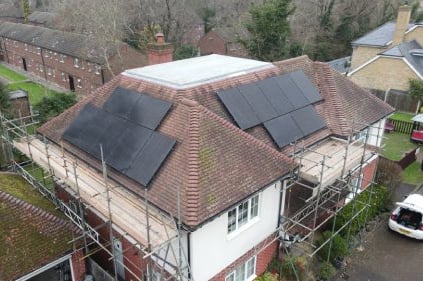Residential solar panel installation in Guildford, Surrey GU2