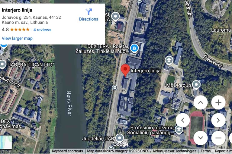 Interjero linija žemėlapyje