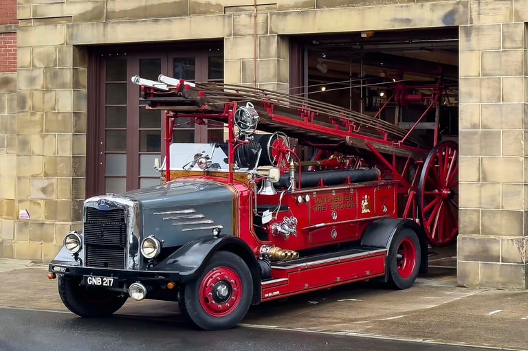 Dennis 1940 Big 6 Pump Escape Rochdale Fire Museum