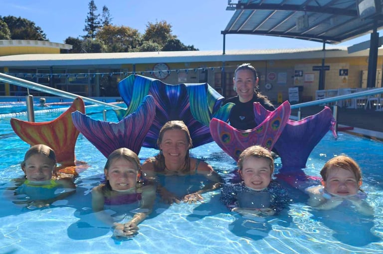 Mermaids taking a Mermaid class