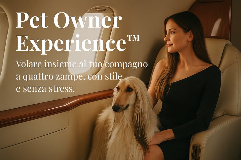 Esperienza esclusiva in jet privato con il tuo animale domestico: comfort, eleganza e shooting