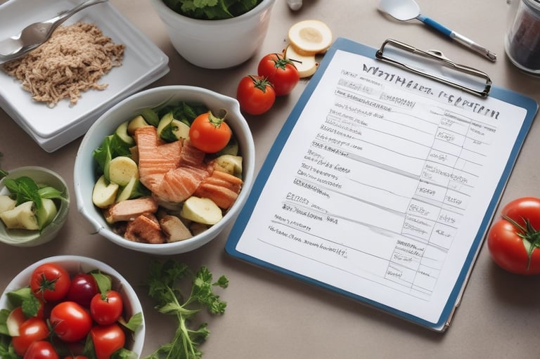 Piano alimentare personalizzato con pasti sani ed equilibrati per consulenze nutrizionali
