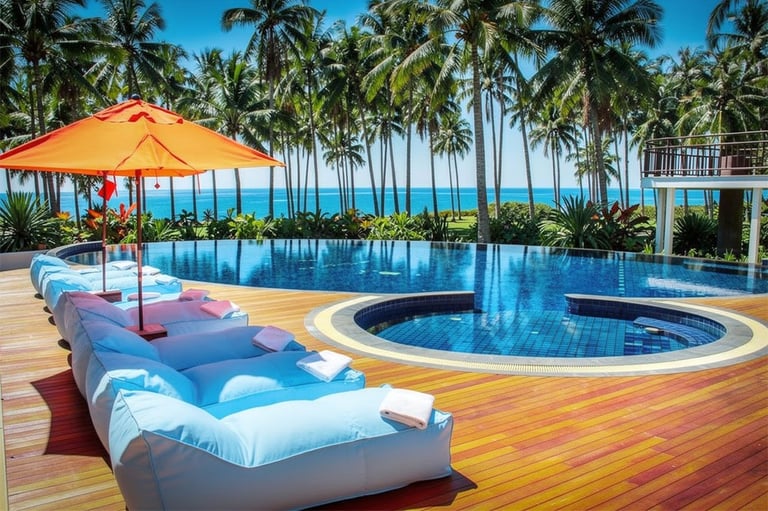 Holiday hotel swimming pool