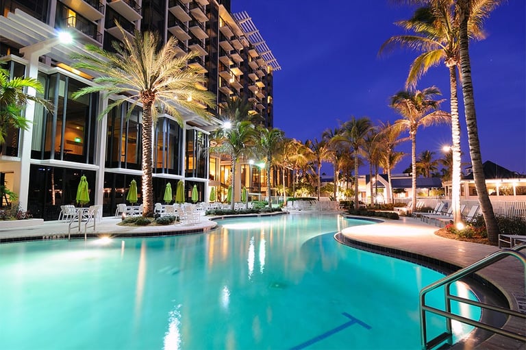 Hotel with swimming pool