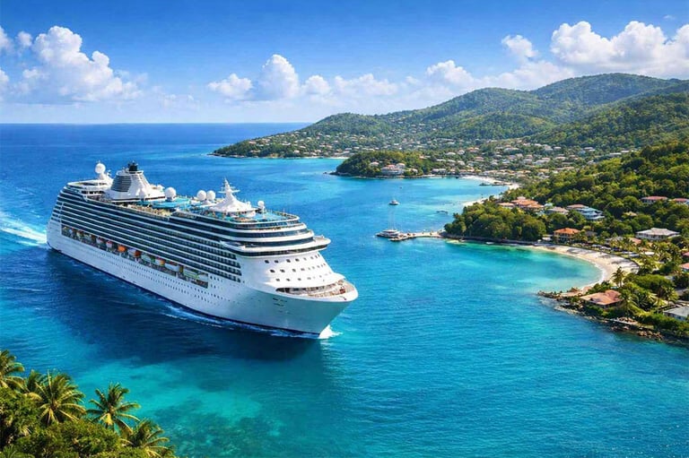 Luxury Caribbean cruise ship