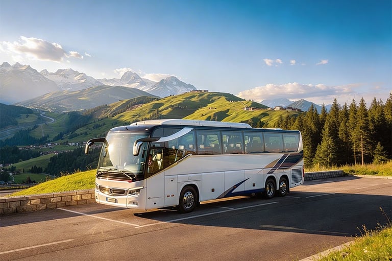 Modern touring bus