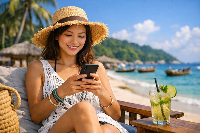 Using mobile phone while travelling