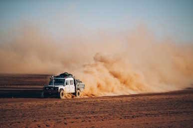 Bulldust on barren topsoil
