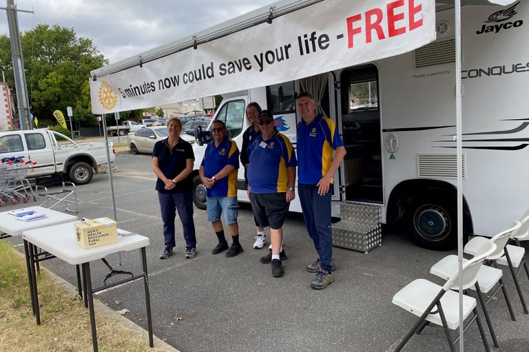 RN, Jennifer, with Rod, Wendy, Graham and Steve from RCQ