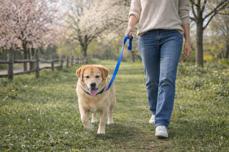 Reusable pet supplies organized at home.