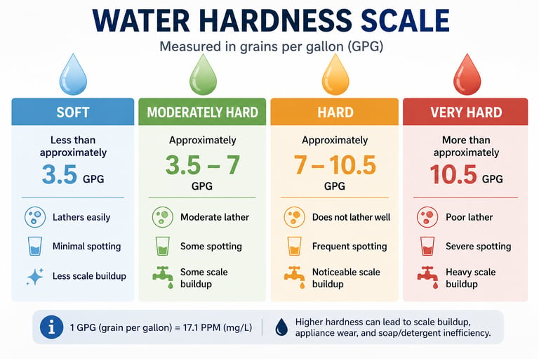 Image showing the Water Hardness Scale