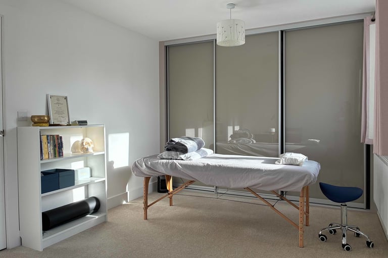 Craniosacral Therapy, therapy room in Bristol
