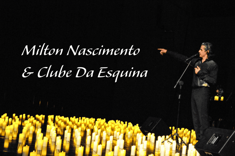 Fabiano Medeiros concert à luz de velas cantando Milton Nascimento e Clube da esquina.