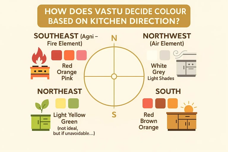 Vastu Decide Colour Based on Kitchen Direction