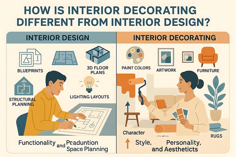 How is Interior Decorating Different from Interior Design