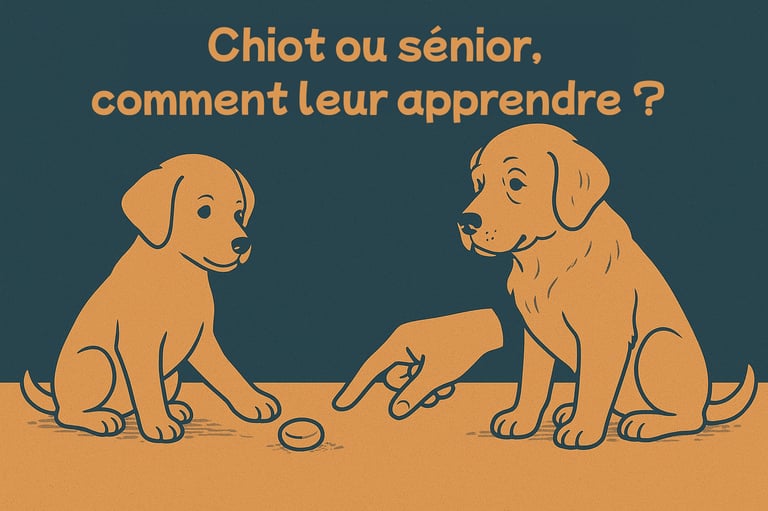 apprendre chien adulte chiot