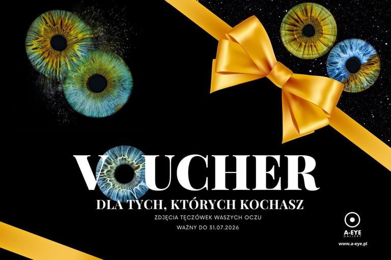 karta podarunkowa na zdjęcia tęczówki oka, Iris galerie photo voucher