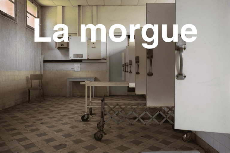 la morgue dans un hôpital désaffecté