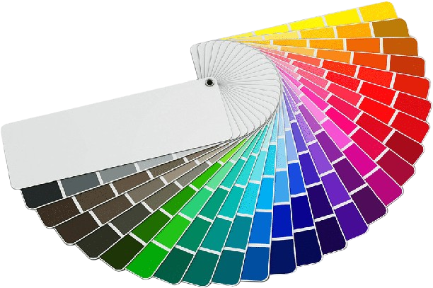 a color palette of a color wheel with a white background