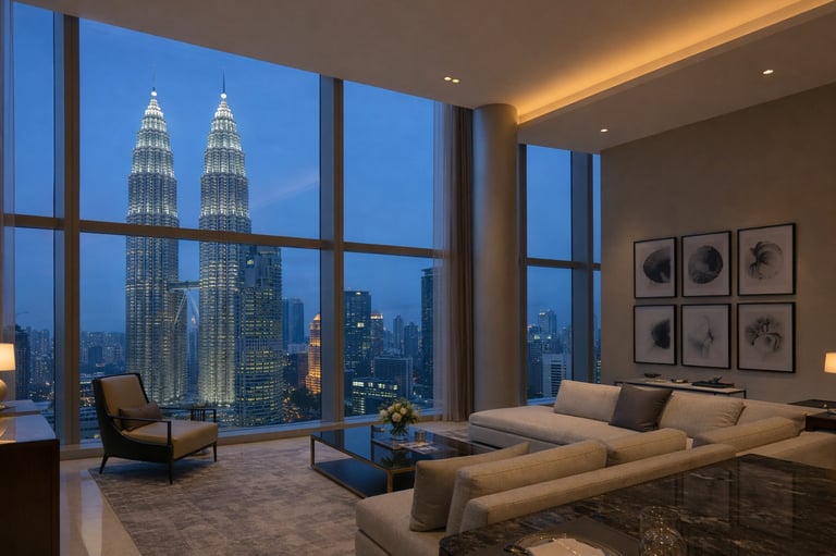 Penthouse Kuala Lumpur with KLCC Twin Towers view