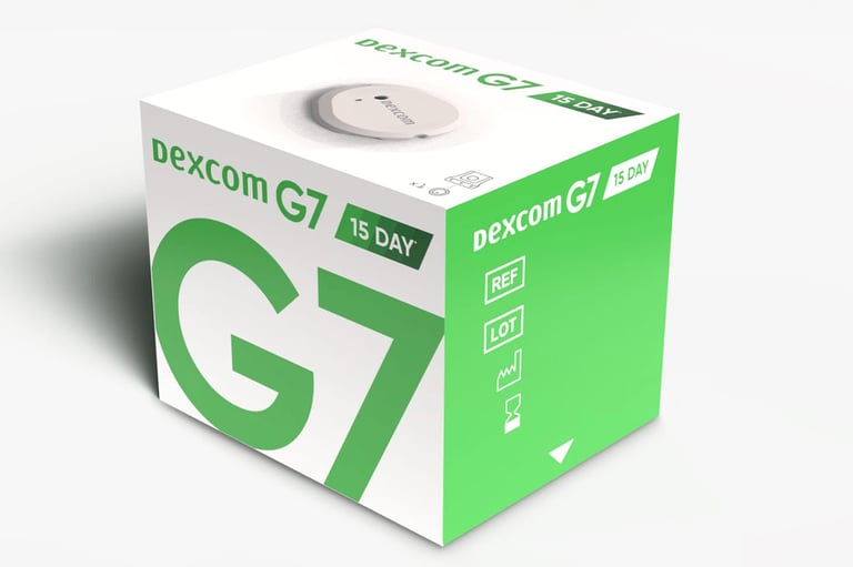 Dexcom G7 sitting on a table. Call or Text 732-890-0814 for a free quote