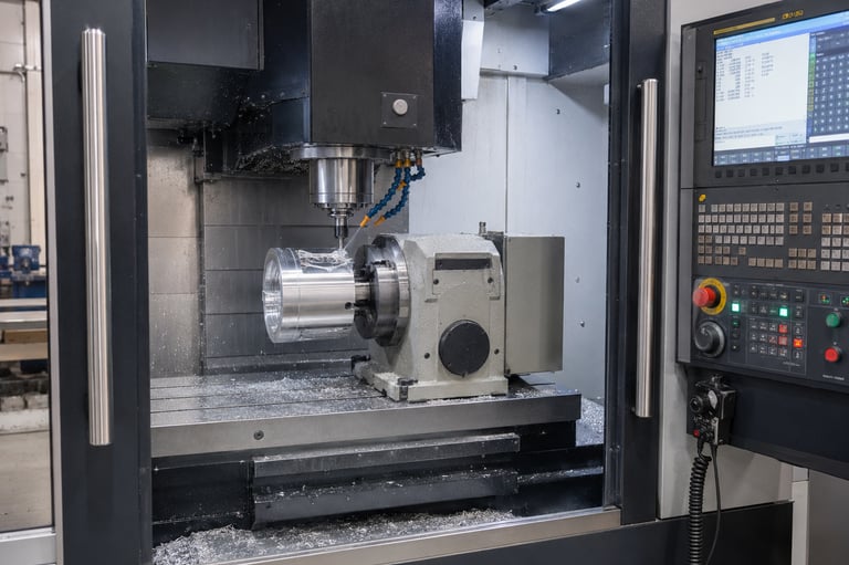 Fresatura CNC Verona a 4 assi per lavorazioni complesse su metallo e plastiche tecniche