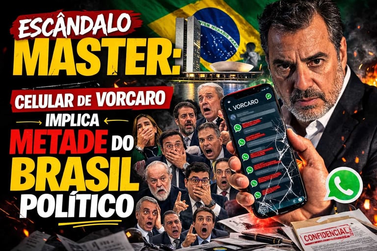 🏛️ Escândalo Master: Celular de Vorcaro Implica Metade do Brasil Político