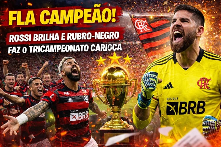 ⚽ Fla Campeão! Rossi Brilha e Rubro-Negro Faz o Tricampeonato Carioca